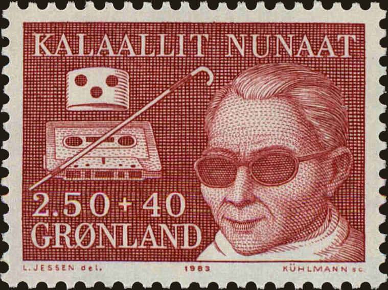 Front view of Greenland B11 collectors stamp
