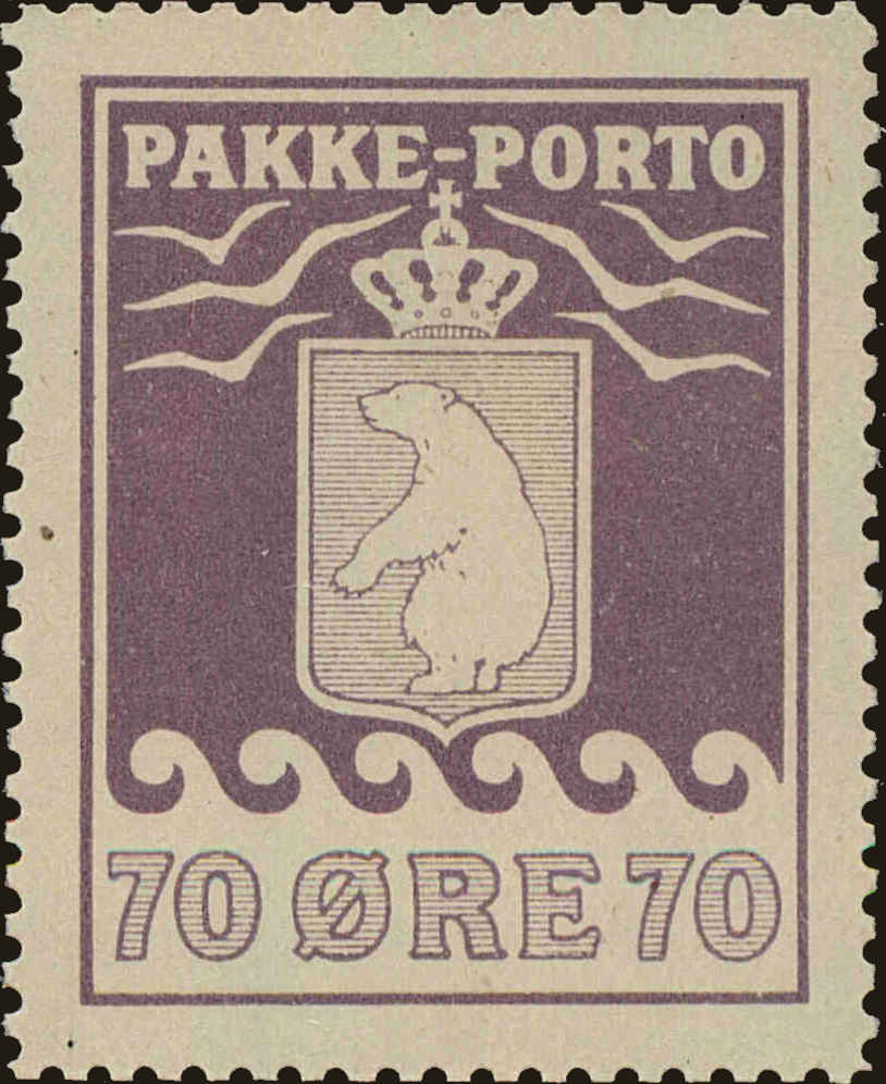 Front view of Greenland Q10 collectors stamp