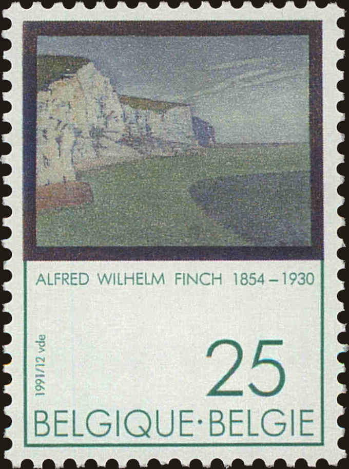 Front view of Belgium 1410 collectors stamp