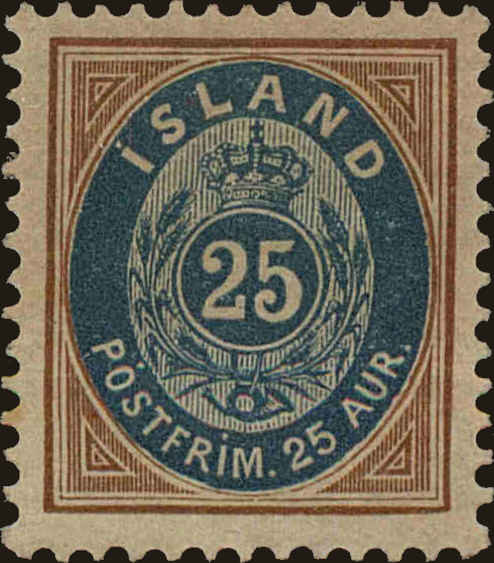Front view of Iceland 29 collectors stamp