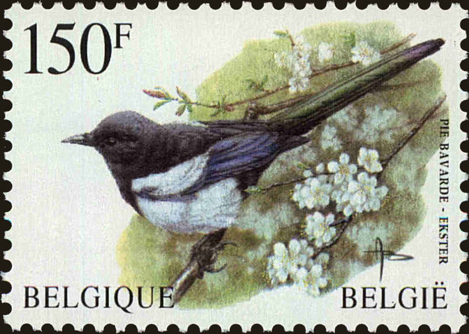 Front view of Belgium 1645 collectors stamp