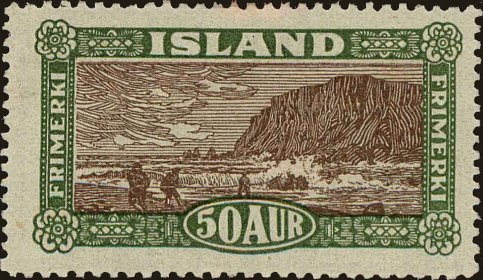 Front view of Iceland 148 collectors stamp