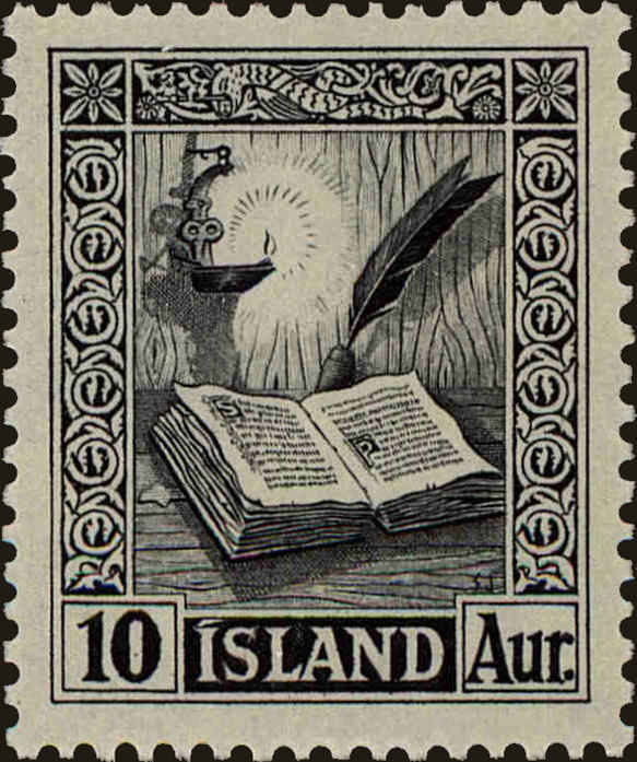 Front view of Iceland 278 collectors stamp