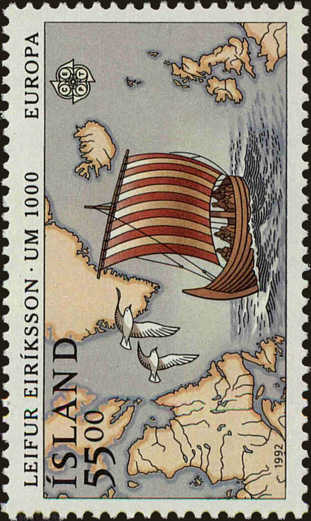 Front view of Iceland 749 collectors stamp
