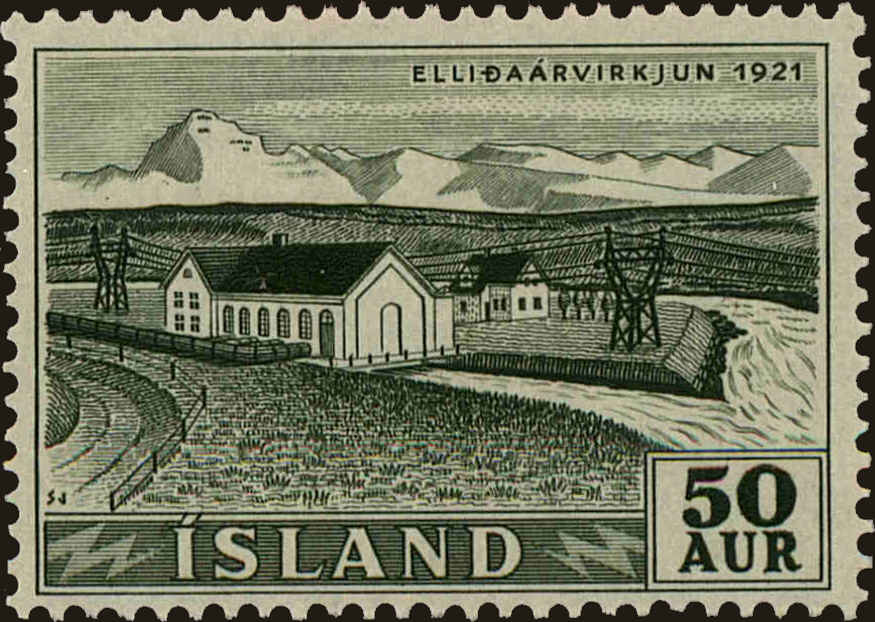 Front view of Iceland 290 collectors stamp