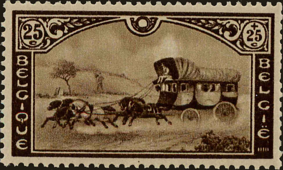 Front view of Belgium B167 collectors stamp