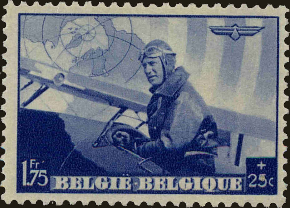 Front view of Belgium B212 collectors stamp