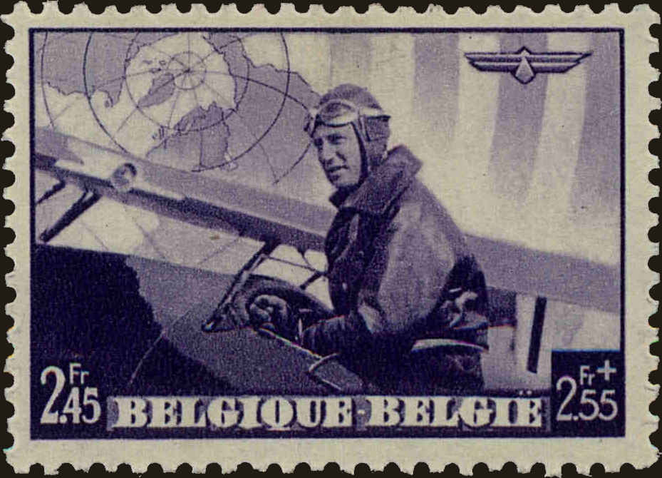 Front view of Belgium B213 collectors stamp