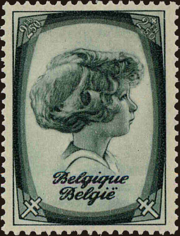 Front view of Belgium B231 collectors stamp