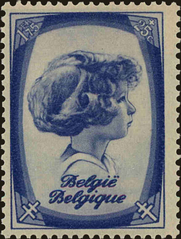 Front view of Belgium B230 collectors stamp