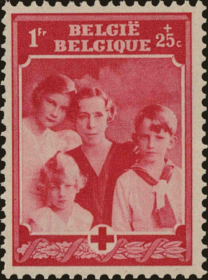 Front view of Belgium B234 collectors stamp