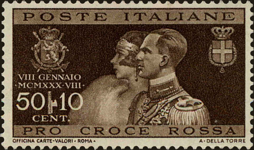 Front view of Italy 240 collectors stamp