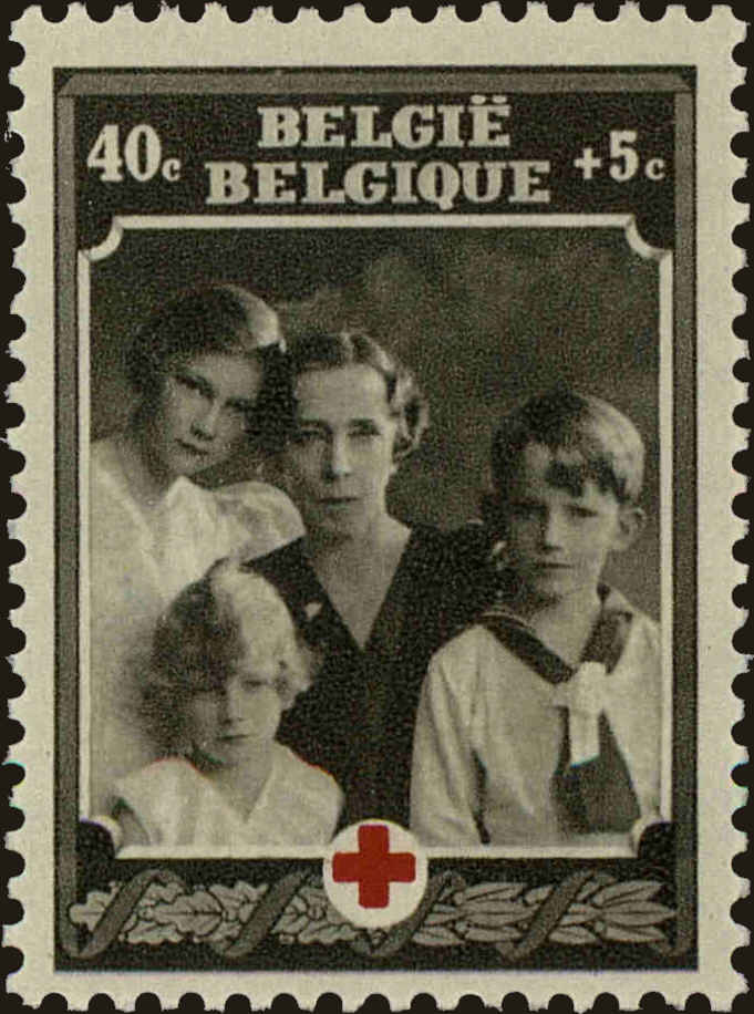 Front view of Belgium B239 collectors stamp