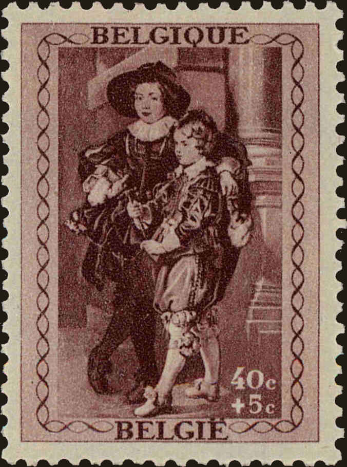 Front view of Belgium B242 collectors stamp