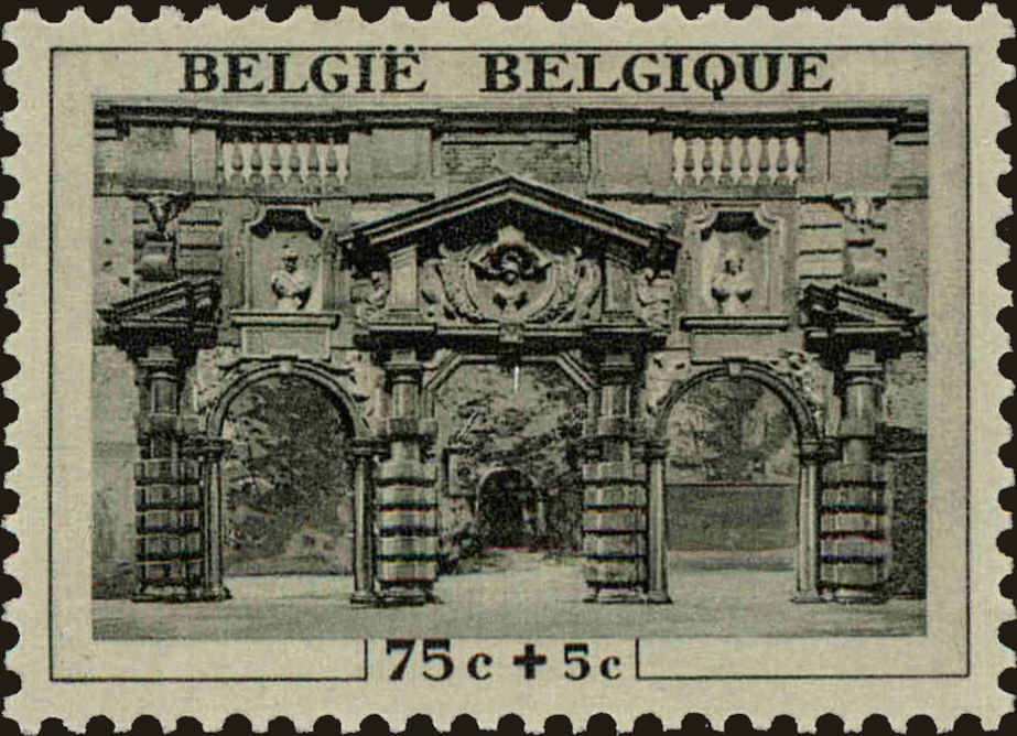 Front view of Belgium B243 collectors stamp