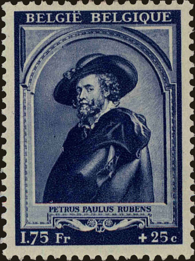 Front view of Belgium B246 collectors stamp