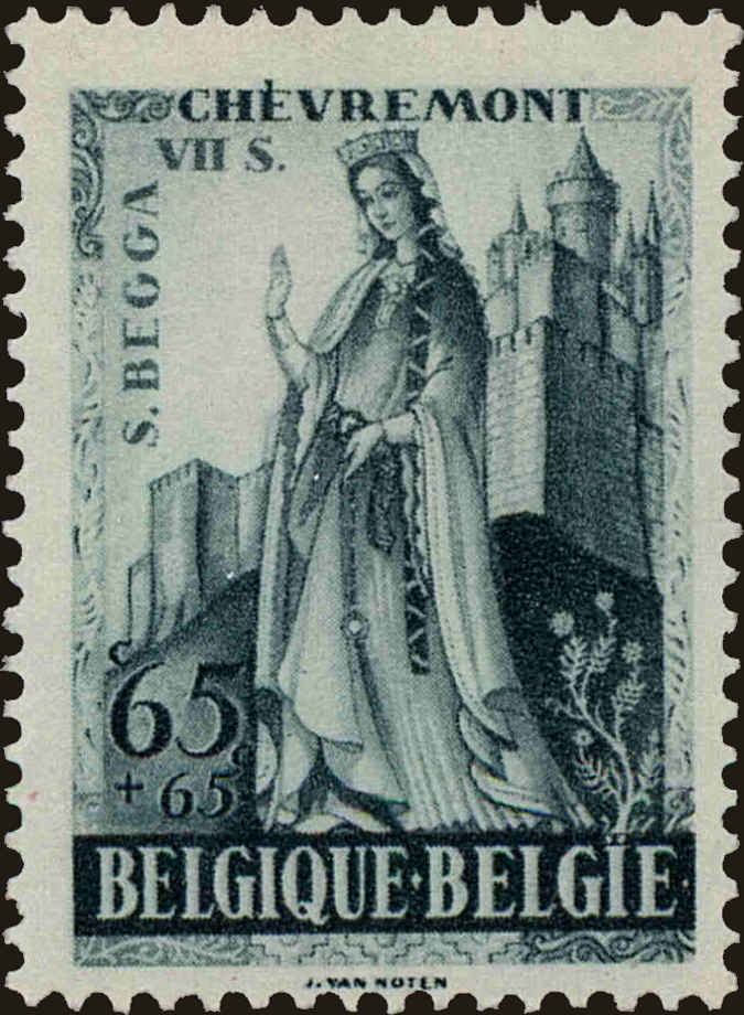 Front view of Belgium B451 collectors stamp
