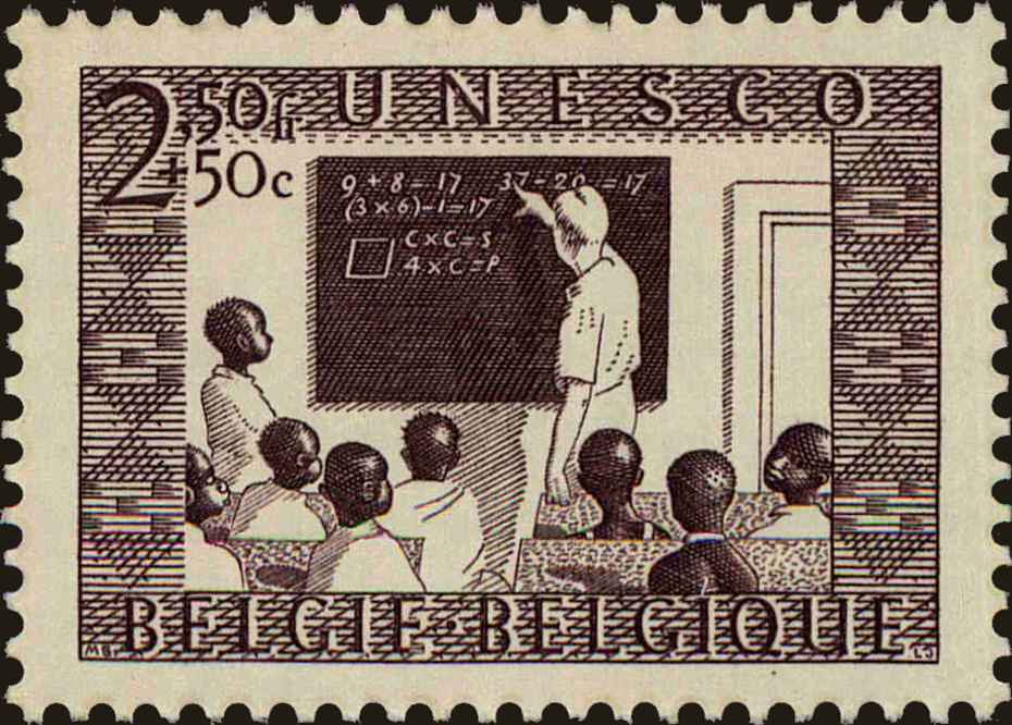 Front view of Belgium B493 collectors stamp