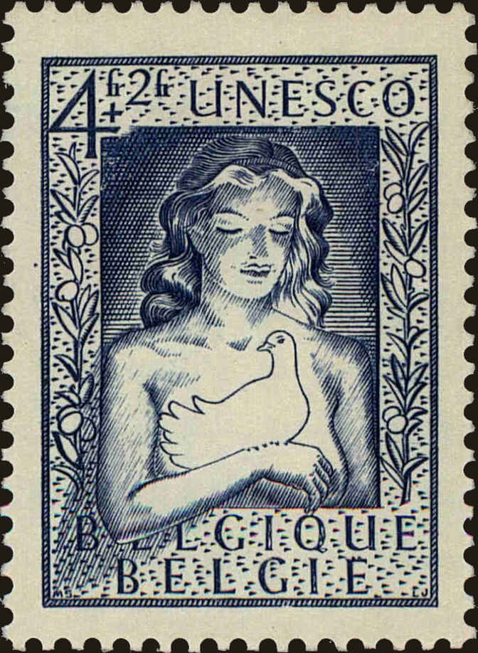 Front view of Belgium B494 collectors stamp
