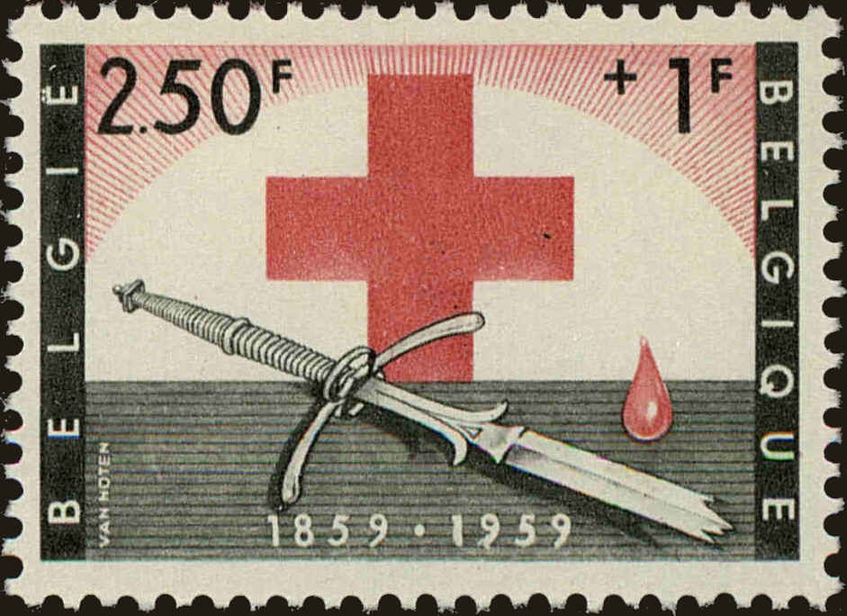 Front view of Belgium B644 collectors stamp