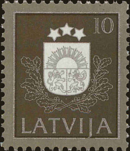 Front view of Latvia 301 collectors stamp