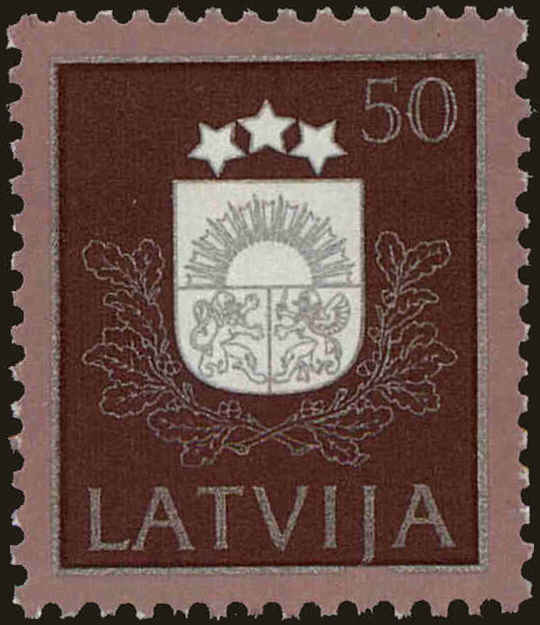 Front view of Latvia 305 collectors stamp