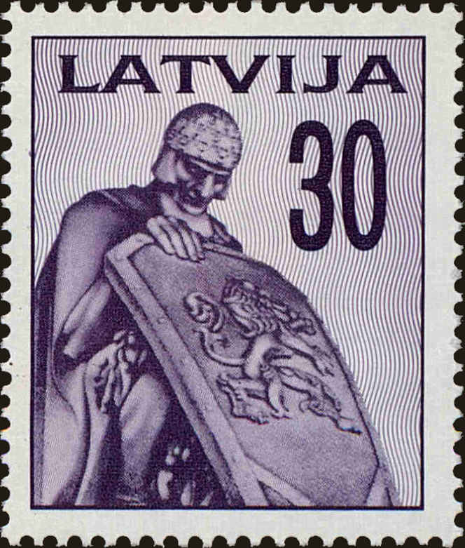 Front view of Latvia 321 collectors stamp