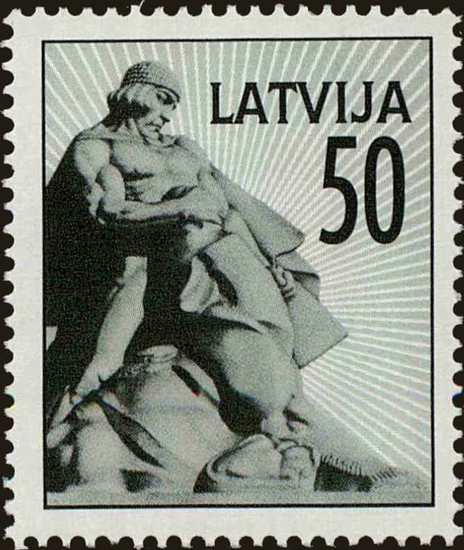 Front view of Latvia 323 collectors stamp