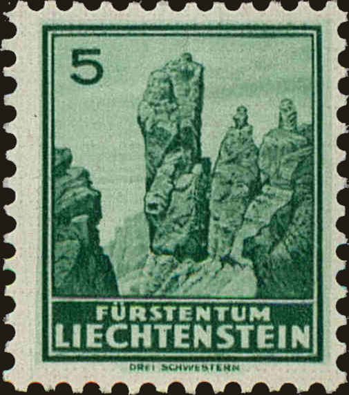 Front view of Liechtenstein 117a collectors stamp