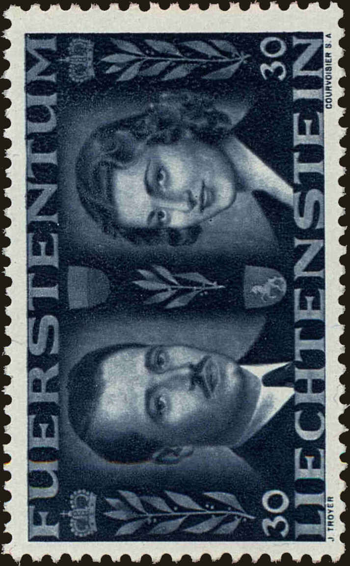 Front view of Liechtenstein 187 collectors stamp