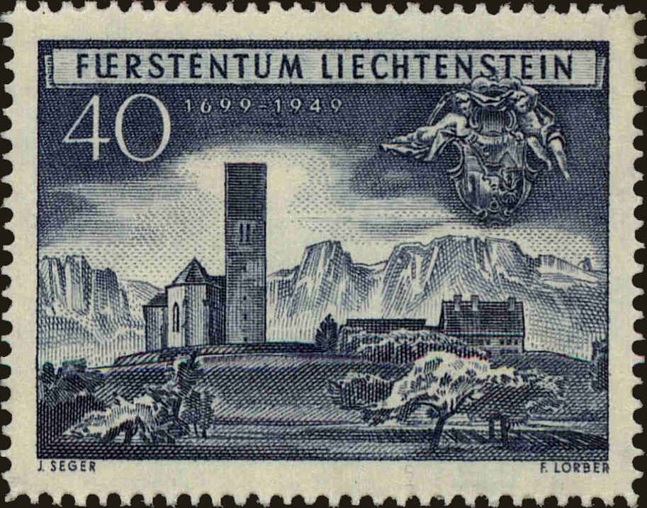 Front view of Liechtenstein 241 collectors stamp