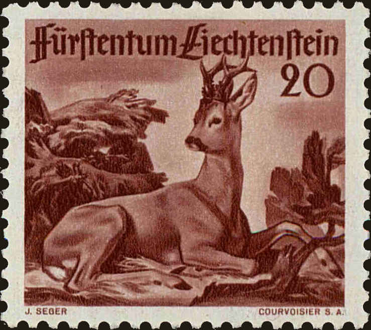 Front view of Liechtenstein 243 collectors stamp