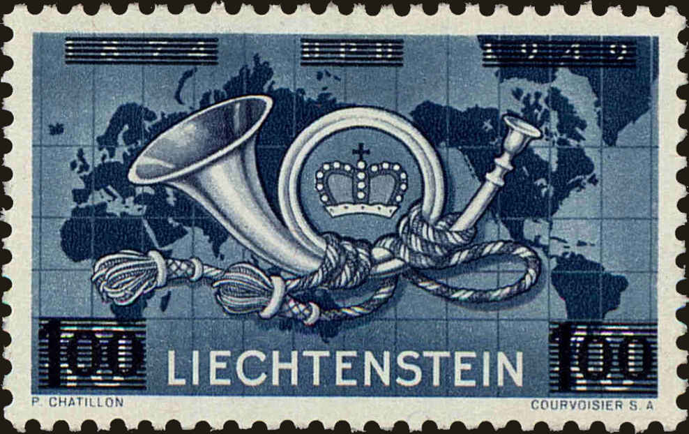 Front view of Liechtenstein 246 collectors stamp