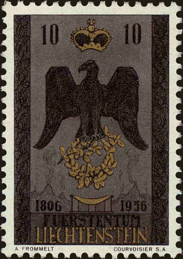 Front view of Liechtenstein 301 collectors stamp