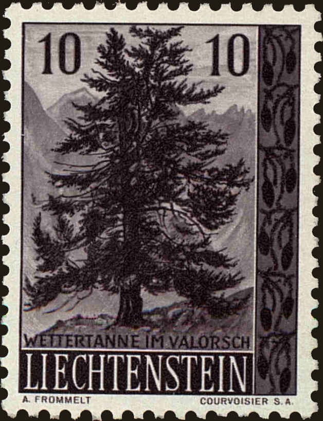 Front view of Liechtenstein 312 collectors stamp