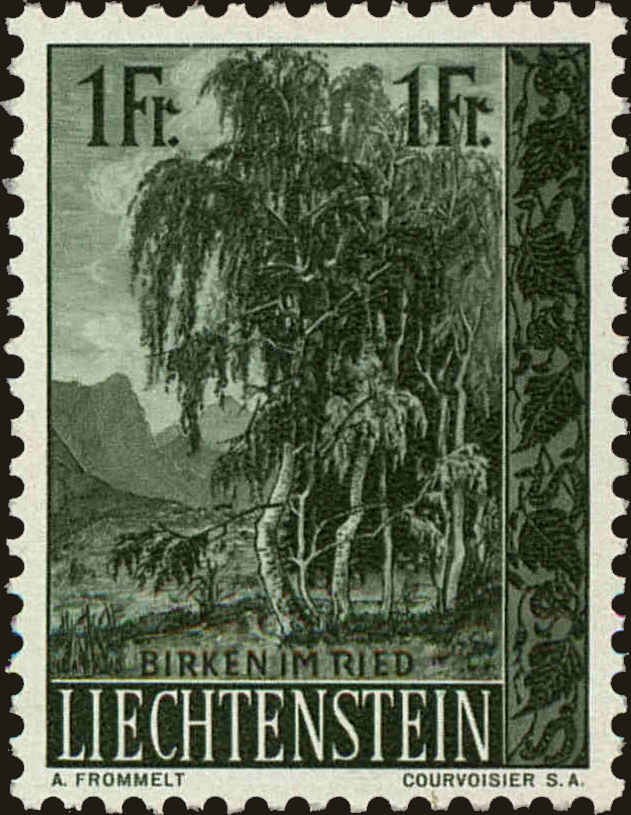 Front view of Liechtenstein 314 collectors stamp