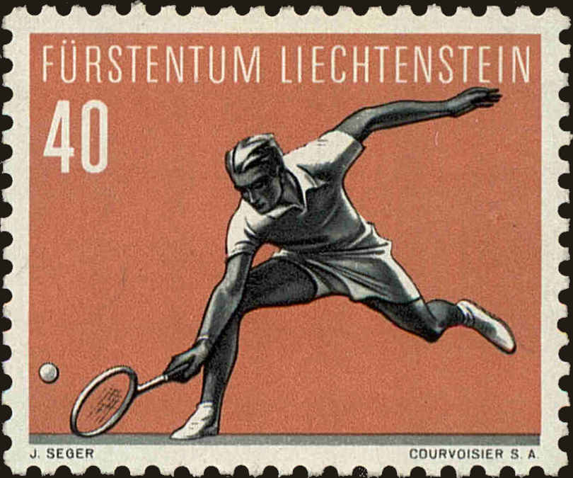 Front view of Liechtenstein 322 collectors stamp