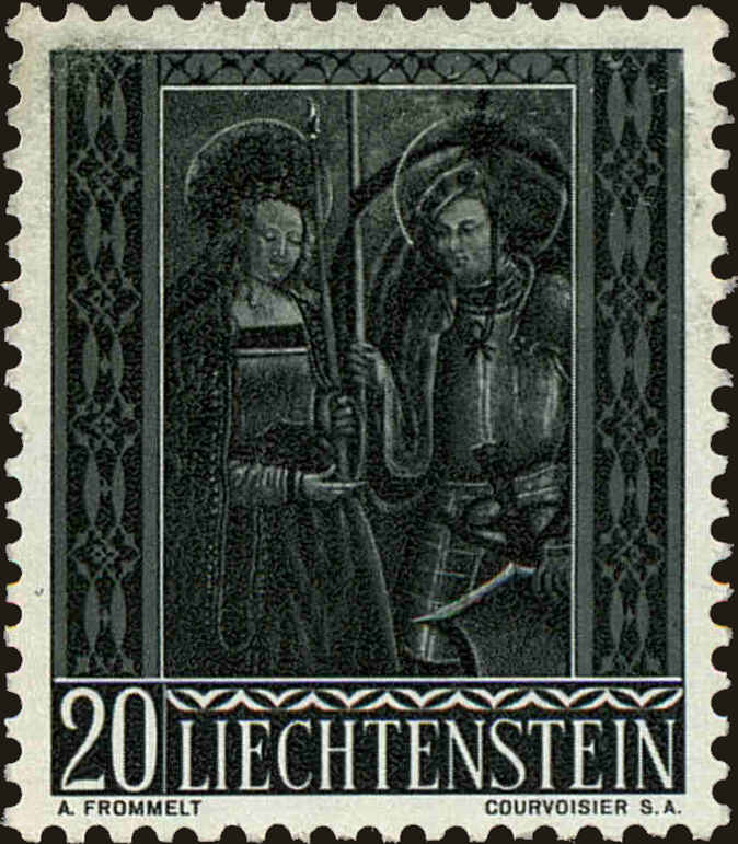 Front view of Liechtenstein 329 collectors stamp