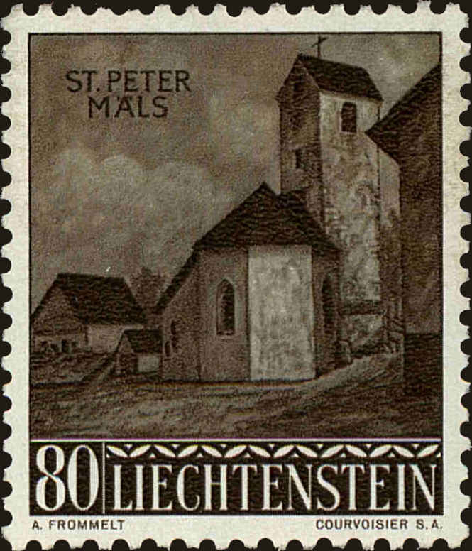 Front view of Liechtenstein 331 collectors stamp