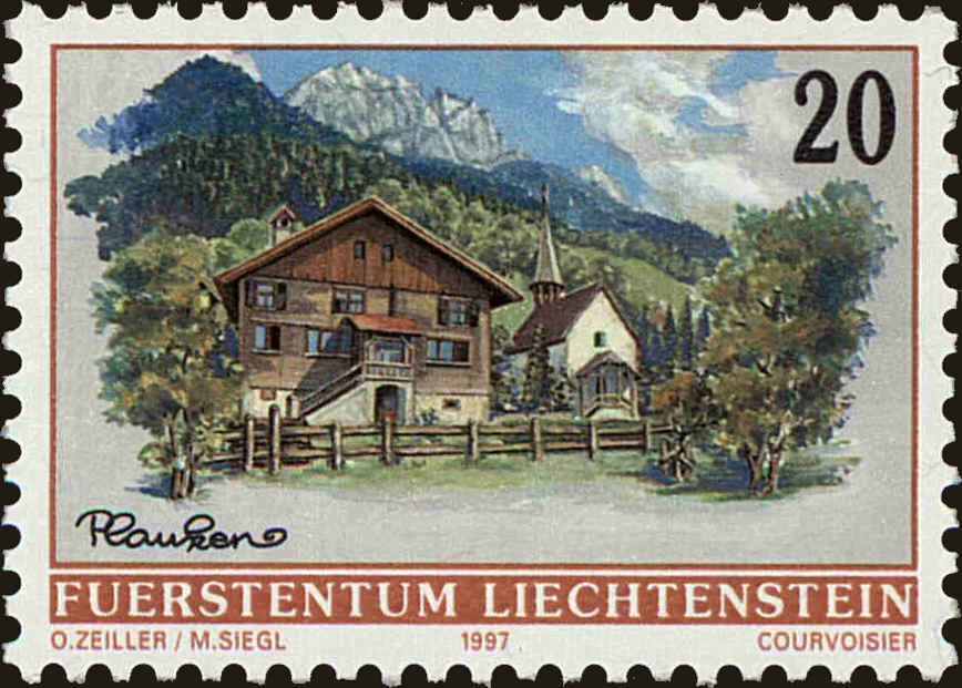 Front view of Liechtenstein 1069 collectors stamp