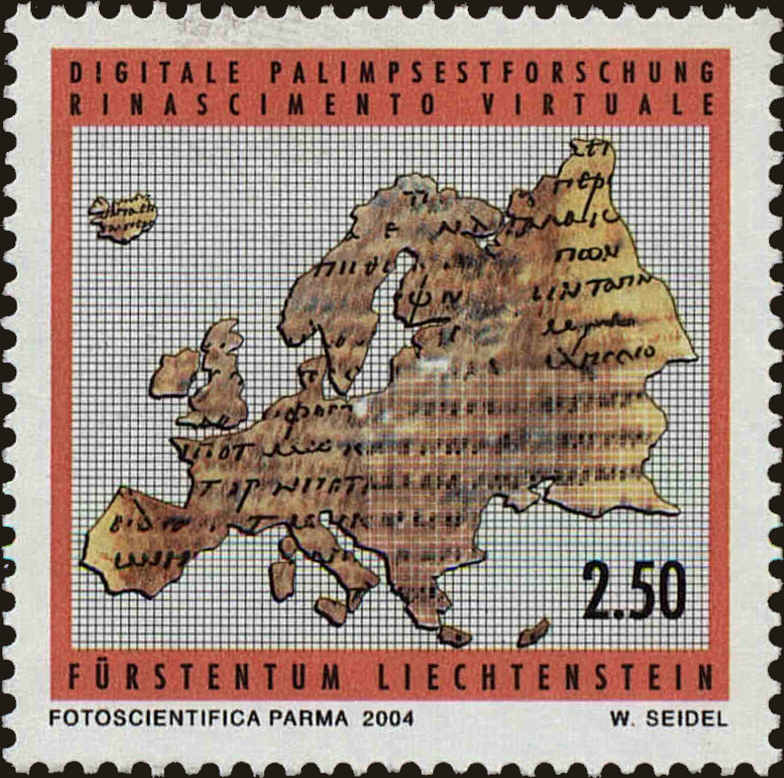 Front view of Liechtenstein 1301 collectors stamp