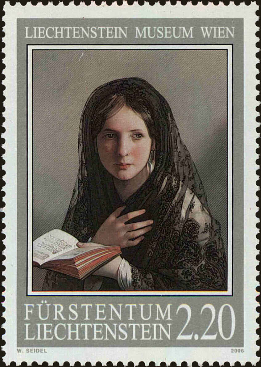 Front view of Liechtenstein 1342 collectors stamp