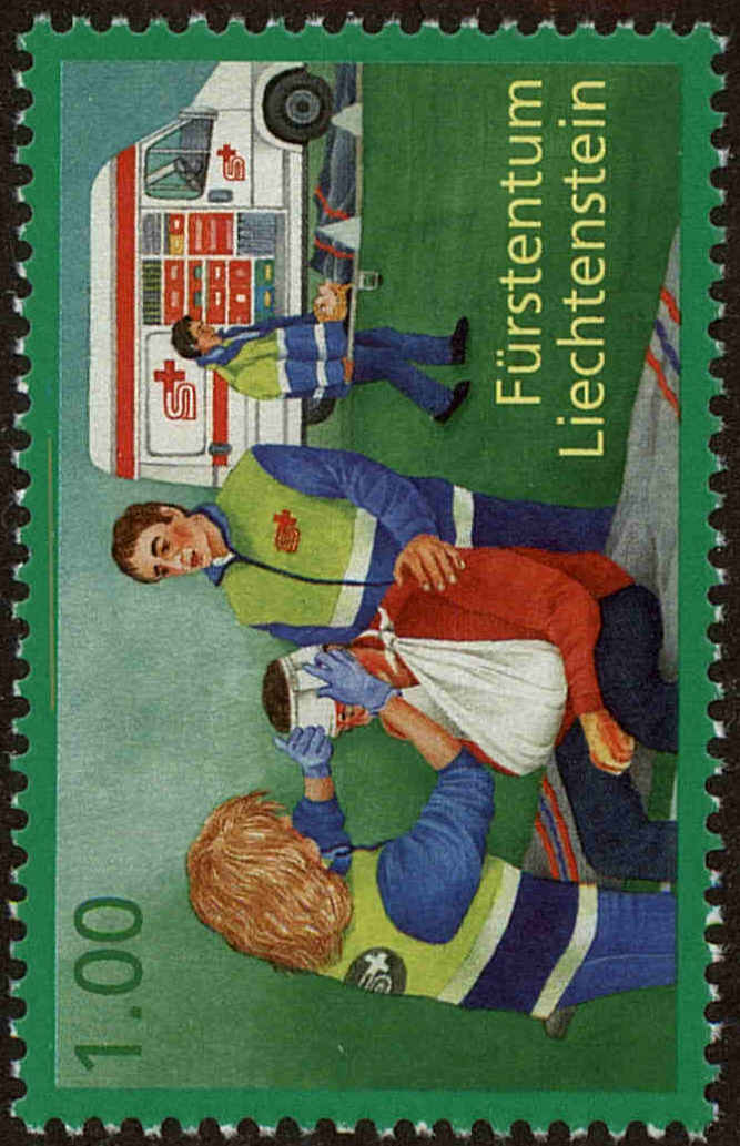 Front view of Liechtenstein 1431 collectors stamp