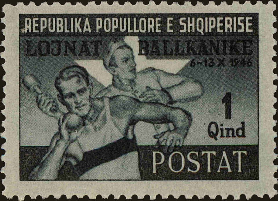 Front view of Albania 384 collectors stamp