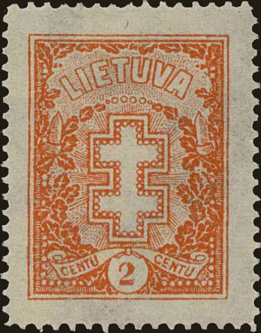 Front view of Lithuania 210 collectors stamp