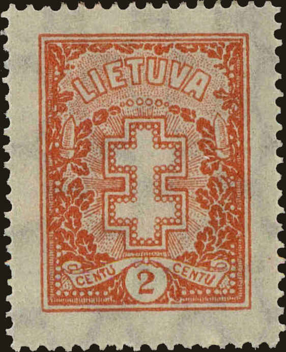 Front view of Lithuania 233 collectors stamp