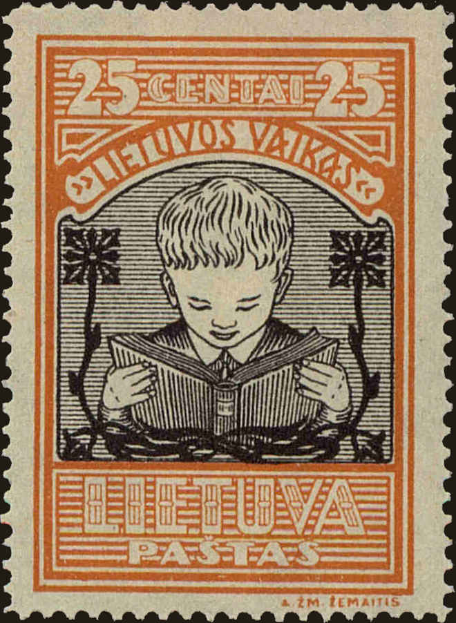 Front view of Lithuania 277F collectors stamp