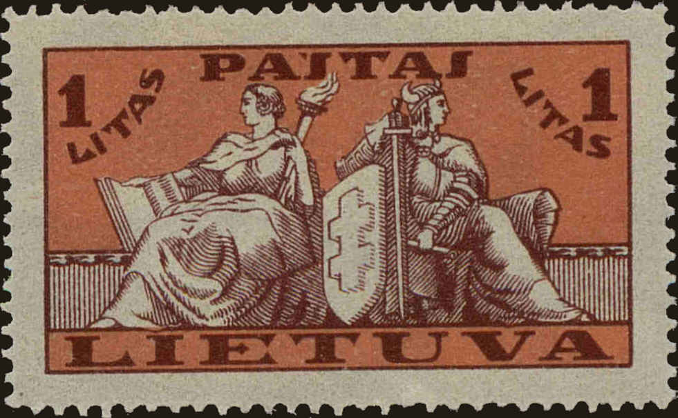 Front view of Lithuania 292 collectors stamp
