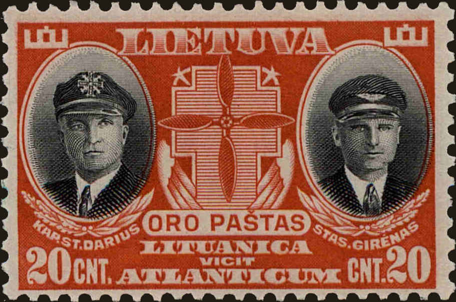 Front view of Lithuania C79 collectors stamp