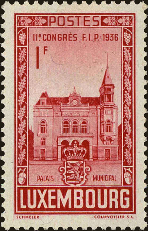 Front view of Luxembourg 203 collectors stamp